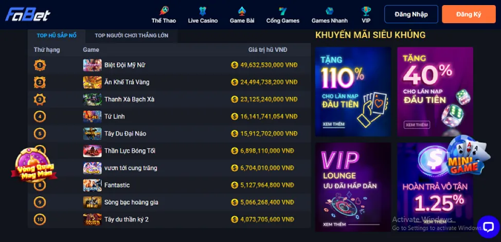 Khuyến mãi chào mừng thành viên mới bb996